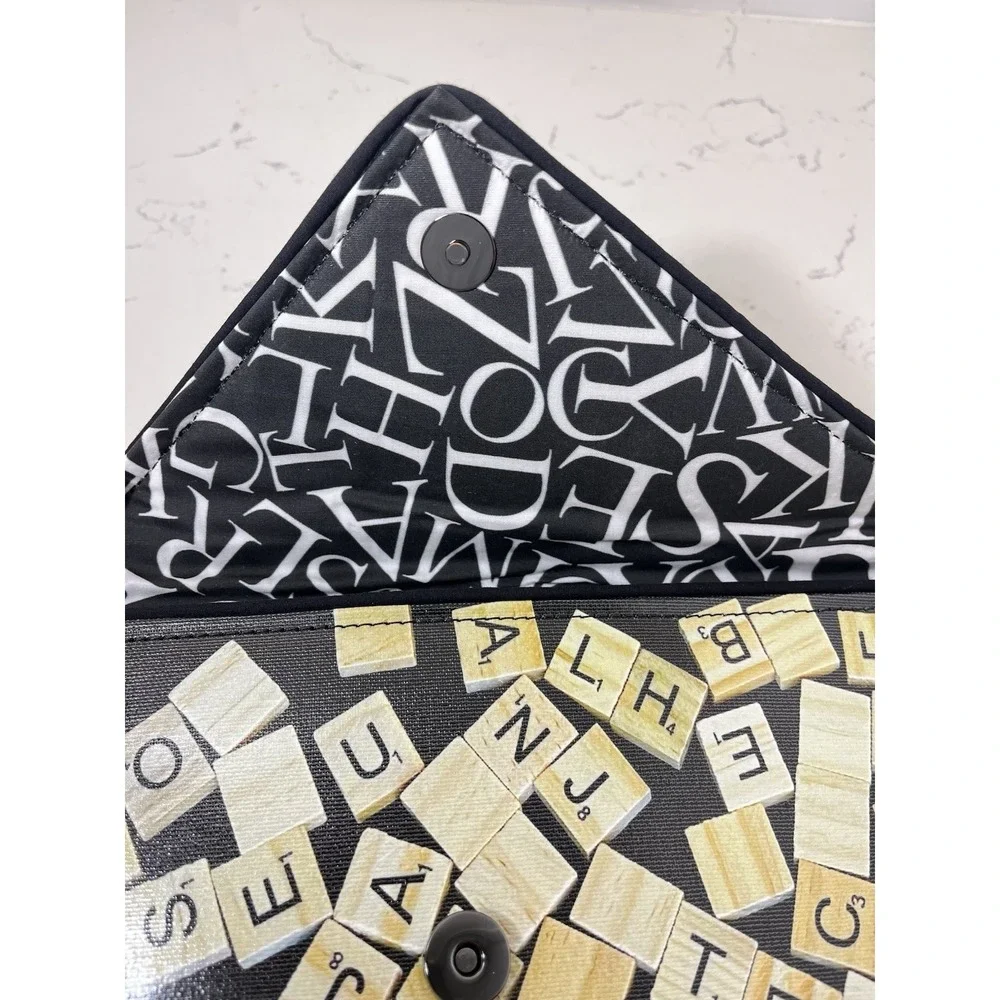 Kent Stetson Scrabble Clutch Purse Bag Chain Pop Art Handmade USA Signed RARE